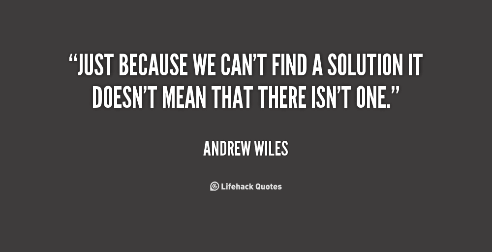 quote Andrew Wiles just because we cant find a solution 435091-hoogbegaafd